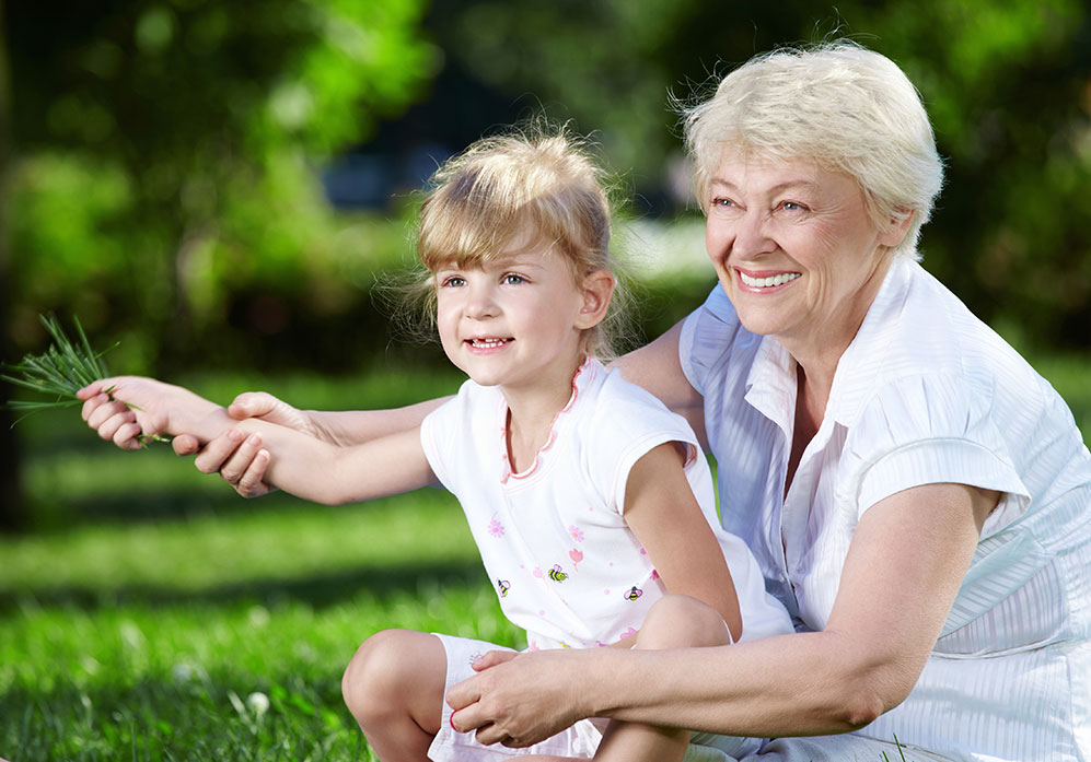 Grandma and grandchild